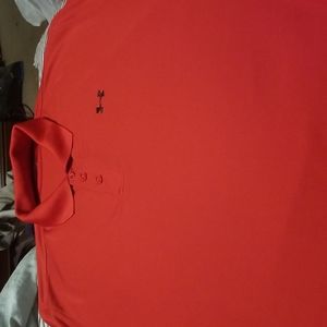 UNDER ARMOUR LONG SLEEVE POLO SHIRT SIZE 2XL CRIMSON COLOR LIKE NEW
